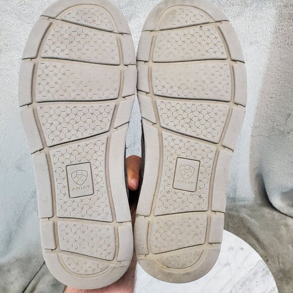 Ariat Shoes Mens 7 Hilo Stretch Gray Loafer Canvas Fabric Casual Slip-On - Picture 7 of 9